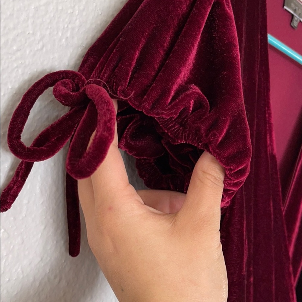 Velvet Wrap Dress - Picture 4 of 4